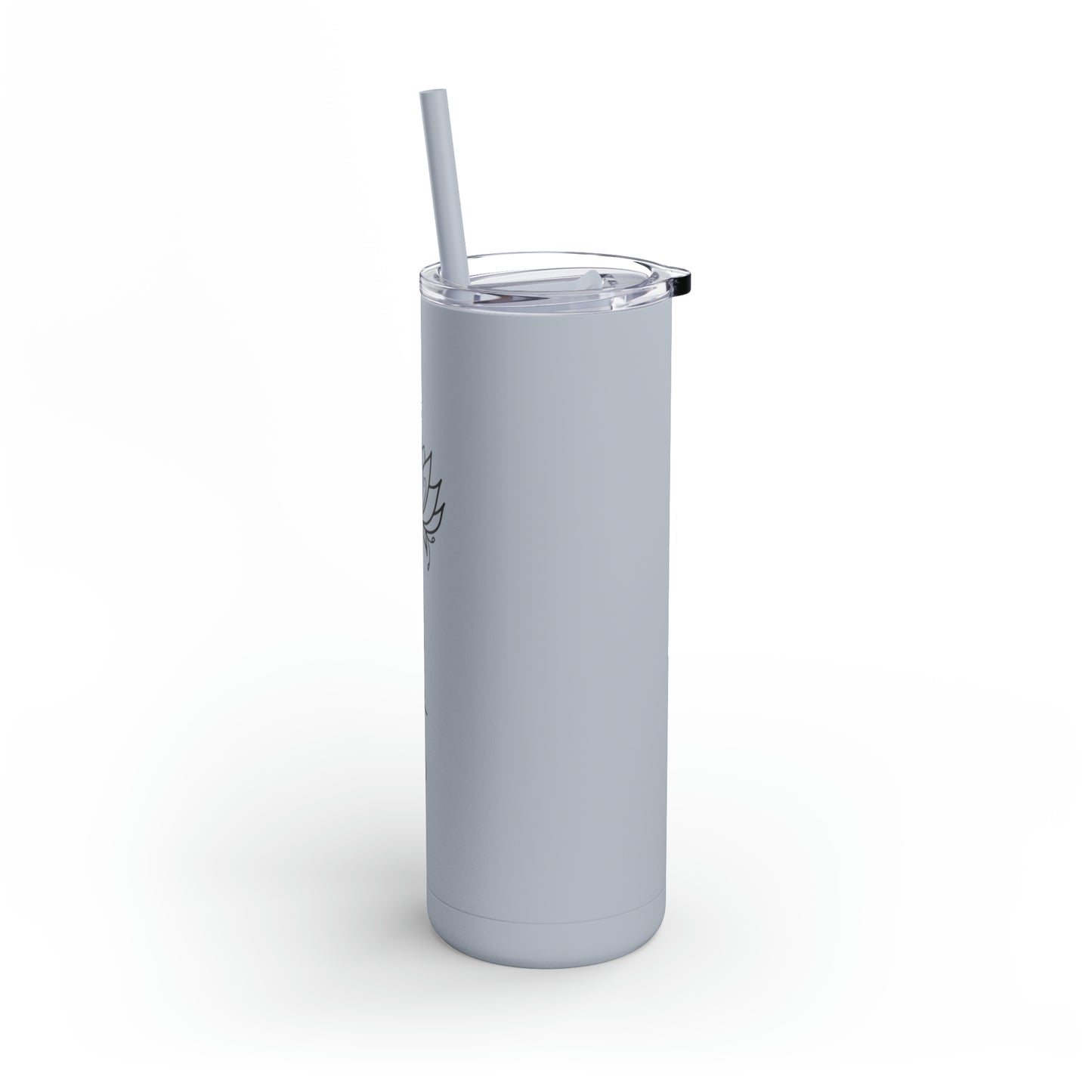 Lotus Personalized Skinny Matte Tumbler with Straw 20oz | BPA Free - Lotus et Moi