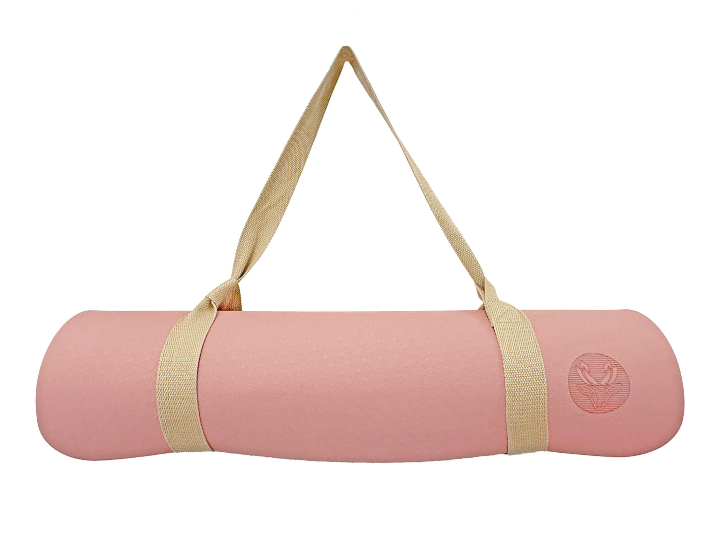 Lotus TPE Non-Slip Namaste Yoga Mat (6mm) Pink - Lotus et Moi