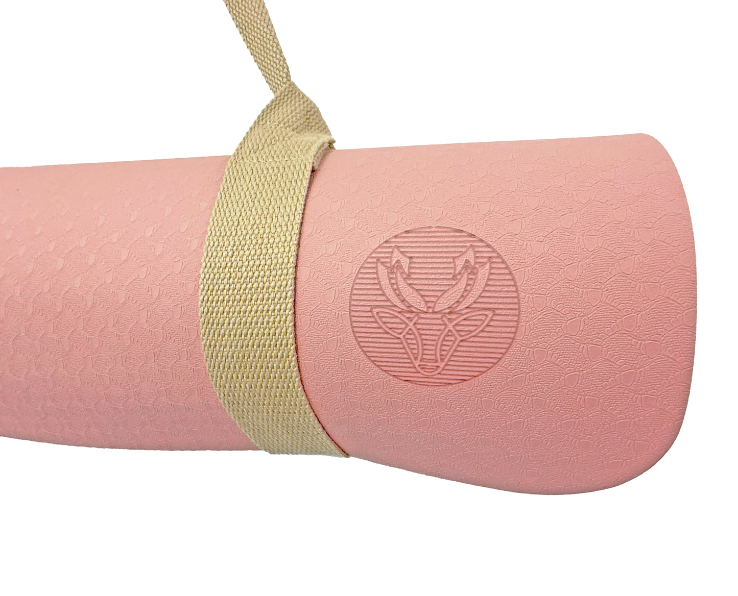 Lotus TPE Non-Slip Namaste Yoga Mat (6mm) Pink - Lotus et Moi