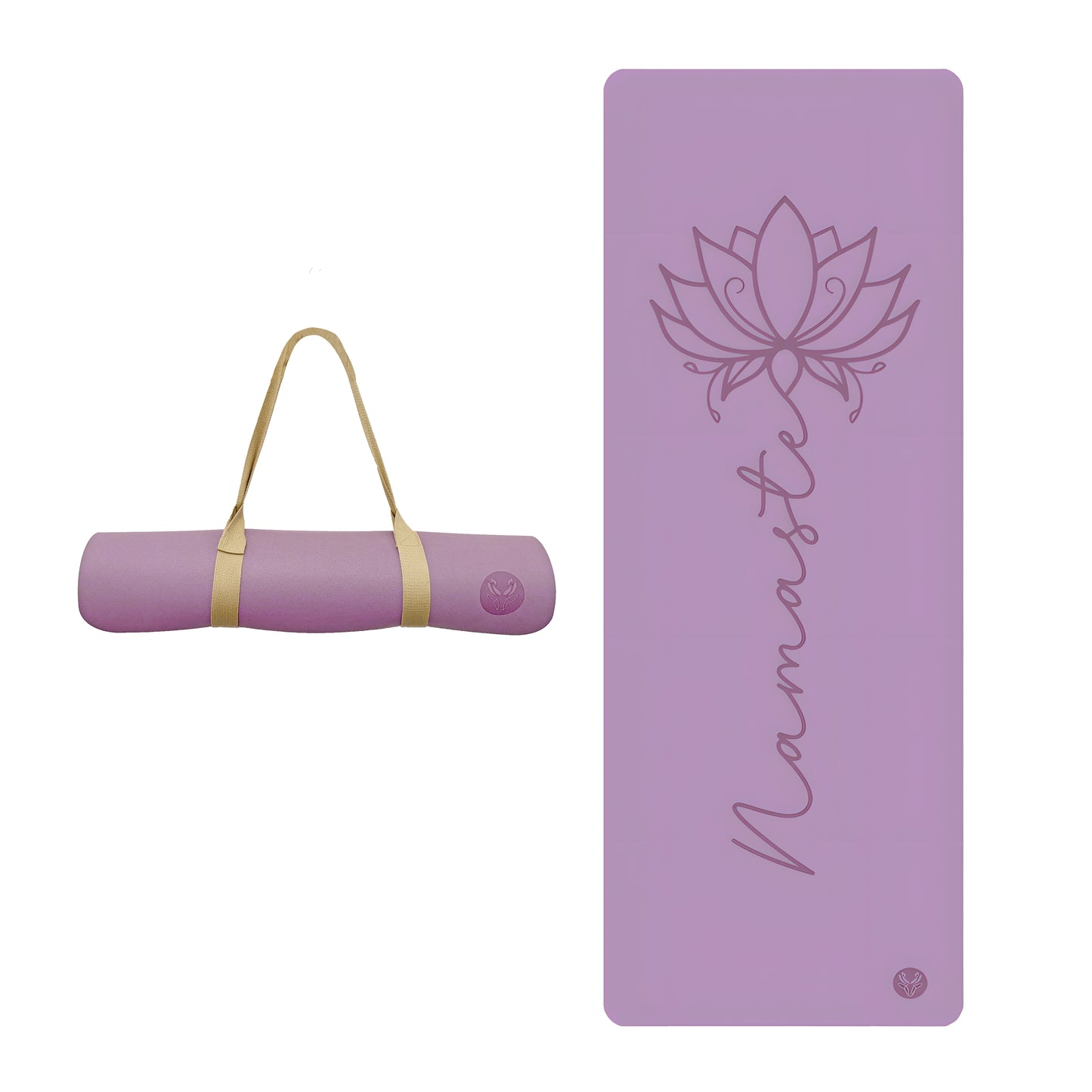 Lotus PU Non-Slip Namaste Premium Yoga Mat (4.5mm) Purple - Lotus et Moi