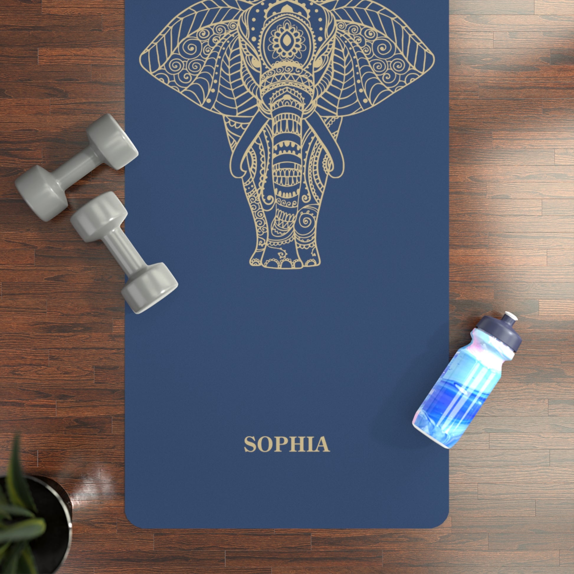 Personalized Yoga Mat | Elephant | Non-Slip, Comfort, Extra Stability - Lotus et Moi