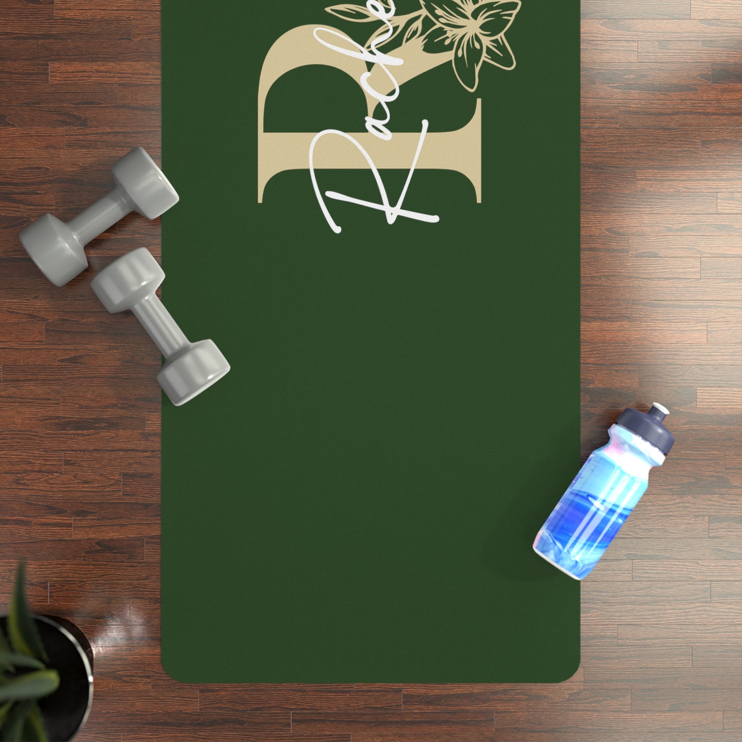 Floral Monogram Personalized Yoga Mat | Non-Slip, Comfort, Extra Stability - Lotus et Moi