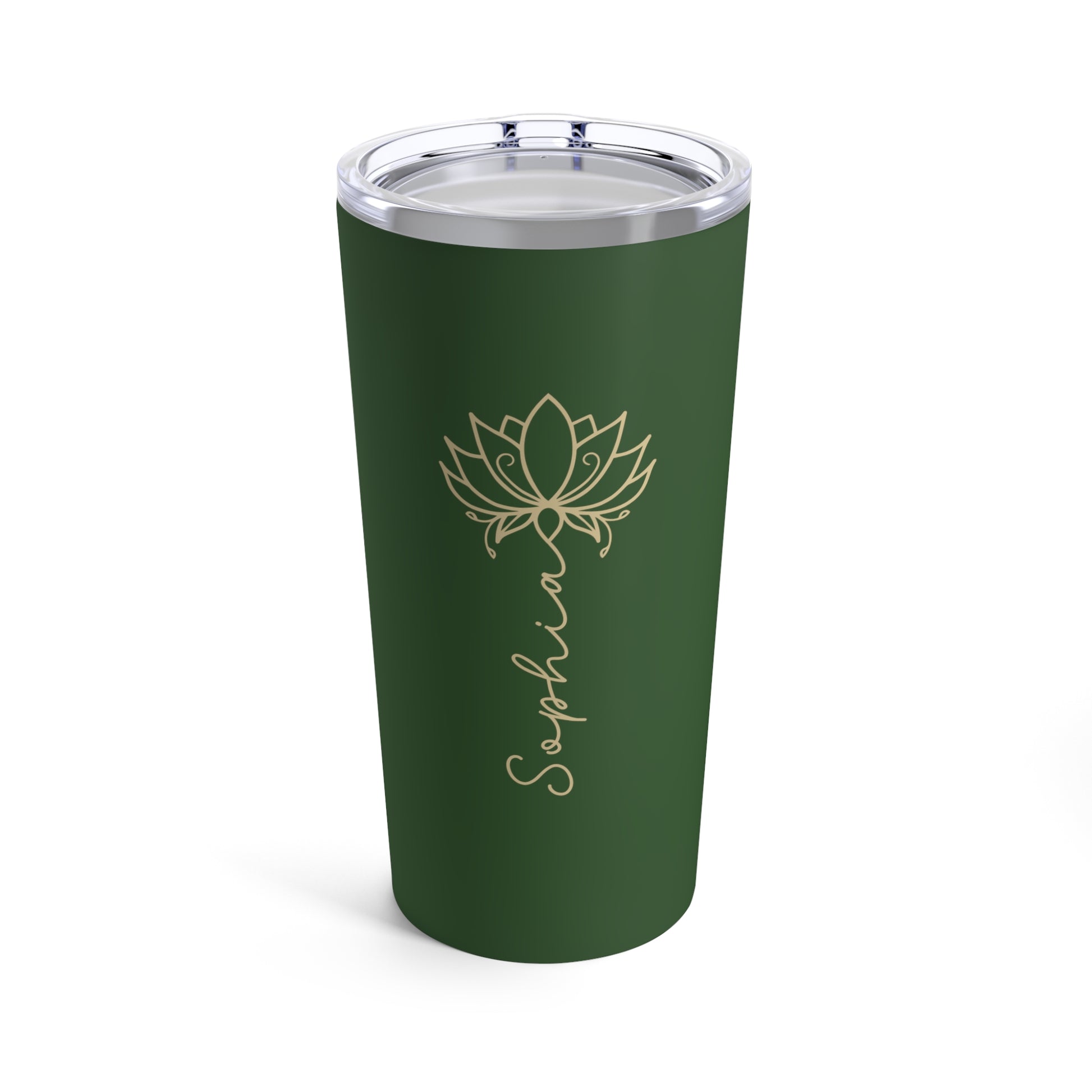 Lotus Personalized Tumbler | Insulated Travel Mug 20oz | Dishwasher Safe - Lotus et Moi