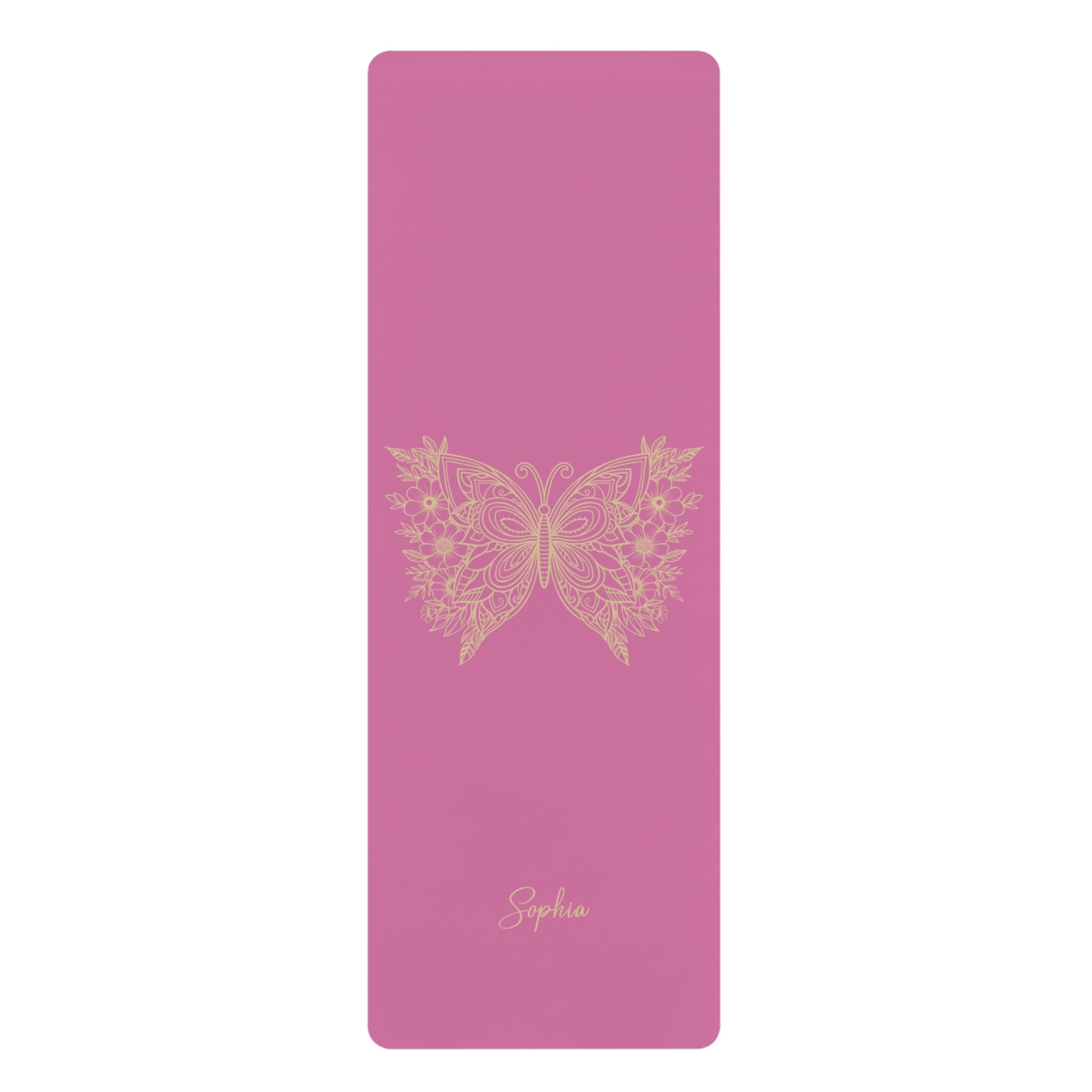 Personalized Yoga Mat | Butterfly | Non-Slip, Comfort, Extra Stability - Lotus et Moi