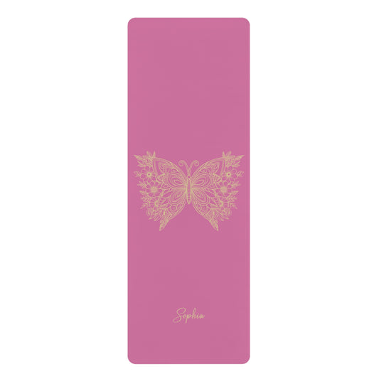 Personalized Yoga Mat | Butterfly | Non-Slip, Comfort, Extra Stability - Lotus et Moi