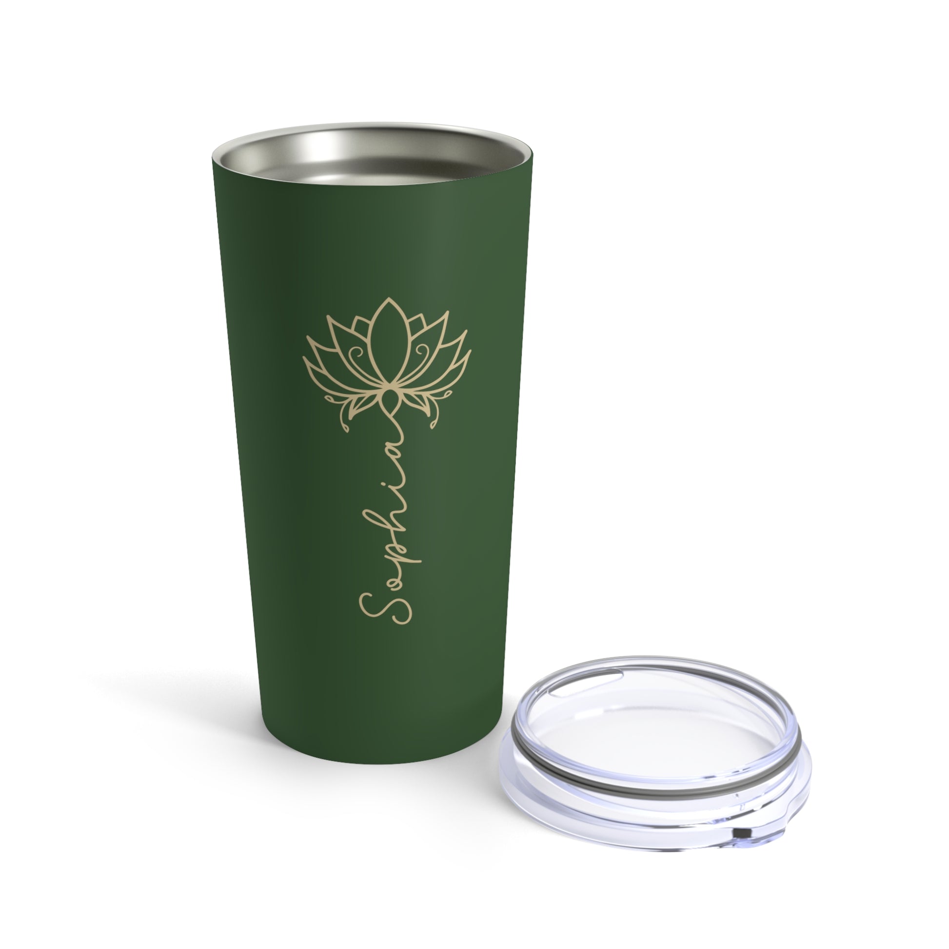 Lotus Personalized Tumbler | Insulated Travel Mug 20oz | Dishwasher Safe - Lotus et Moi