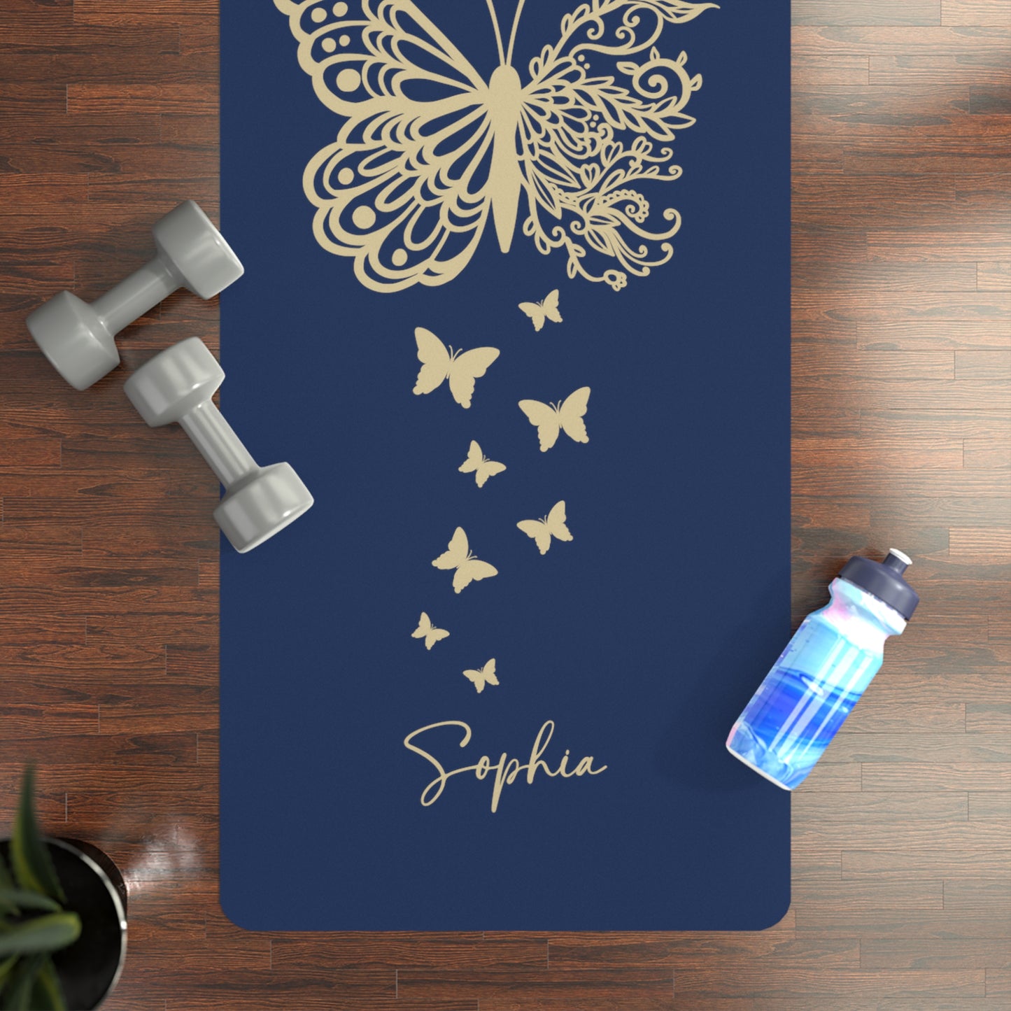 Butterfly Personalized Yoga Mat | Non-Slip, Comfort, Extra Stability - Lotus et Moi