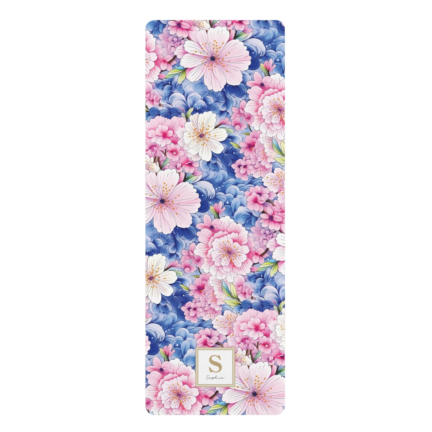 Personalized Yoga Mat | Japanese Sakura Cherry Blossom | Non-Slip, Comfort, Extra Stability - Lotus et Moi