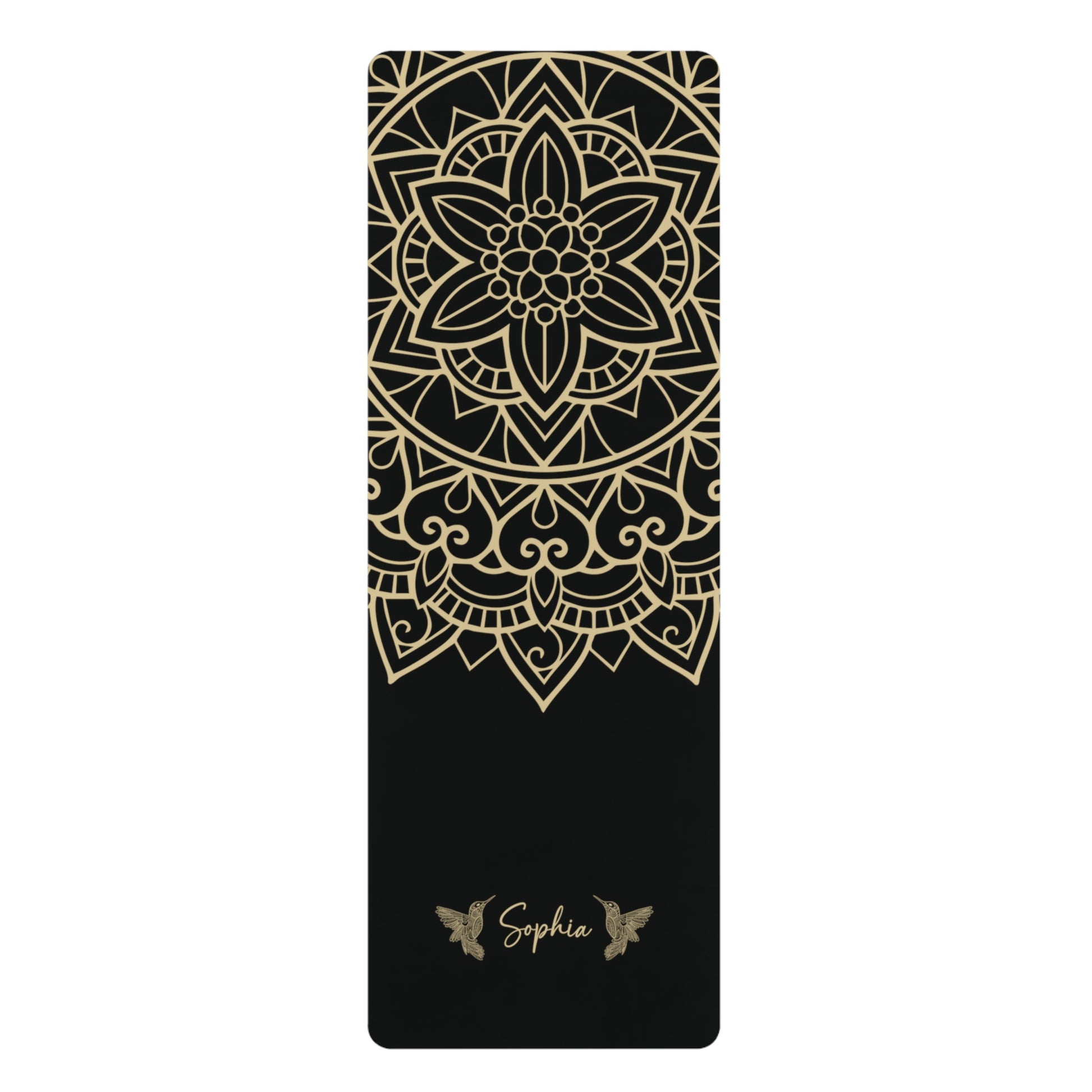 Personalized Yoga Mat | Mandara, Birds | Non-Slip, Comfort, Extra Stability - Lotus et Moi