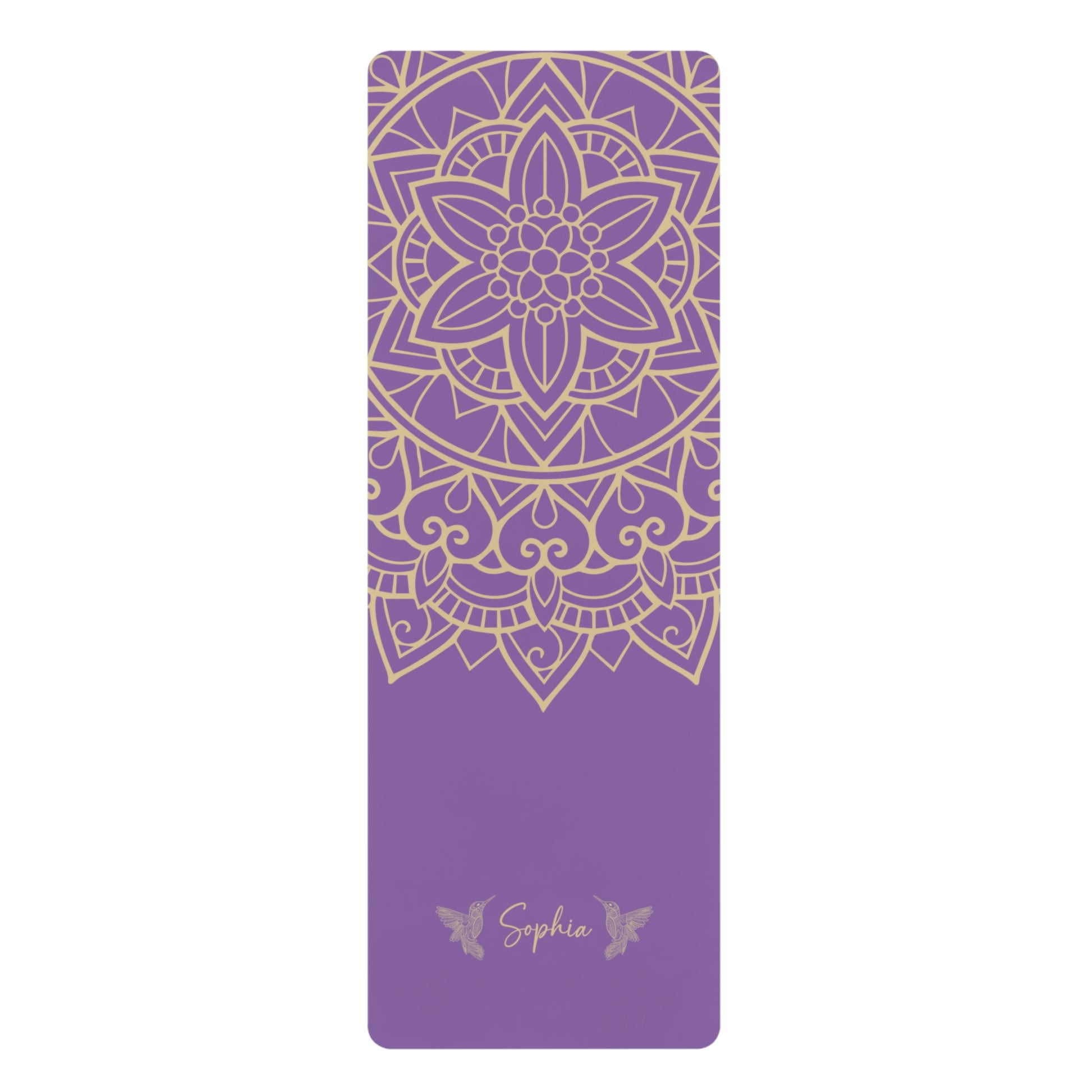 Personalized Yoga Mat | Mandara, Birds | Non-Slip, Comfort, Extra Stability - Lotus et Moi