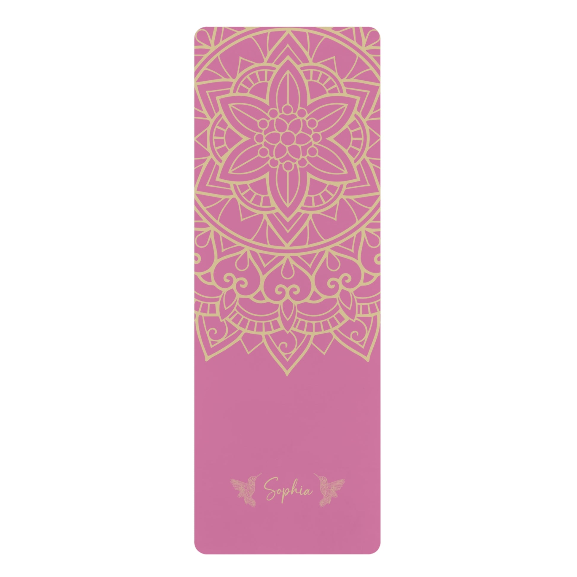 Personalized Yoga Mat | Mandara, Birds | Non-Slip, Comfort, Extra Stability - Lotus et Moi