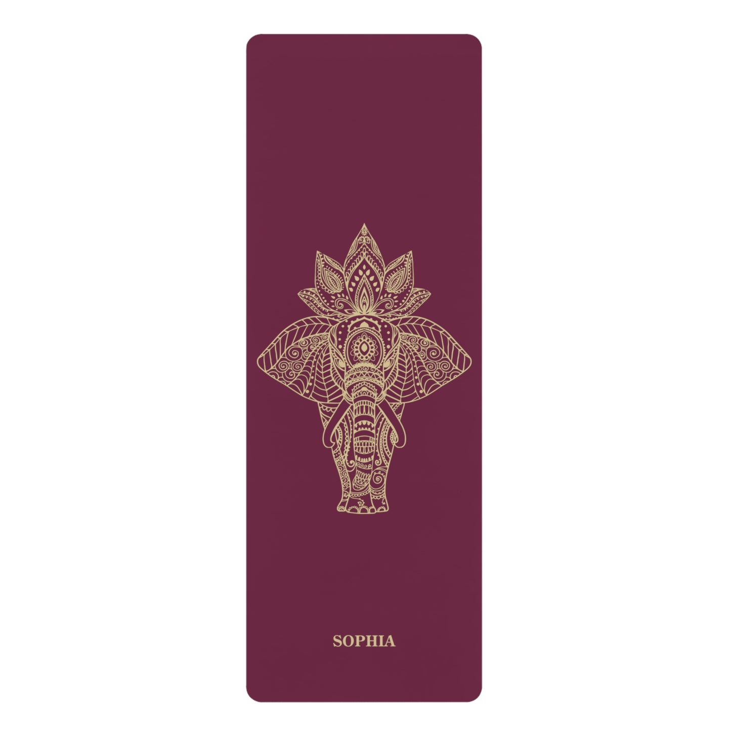 Personalized Yoga Mat | Elephant | Non-Slip, Comfort, Extra Stability - Lotus et Moi