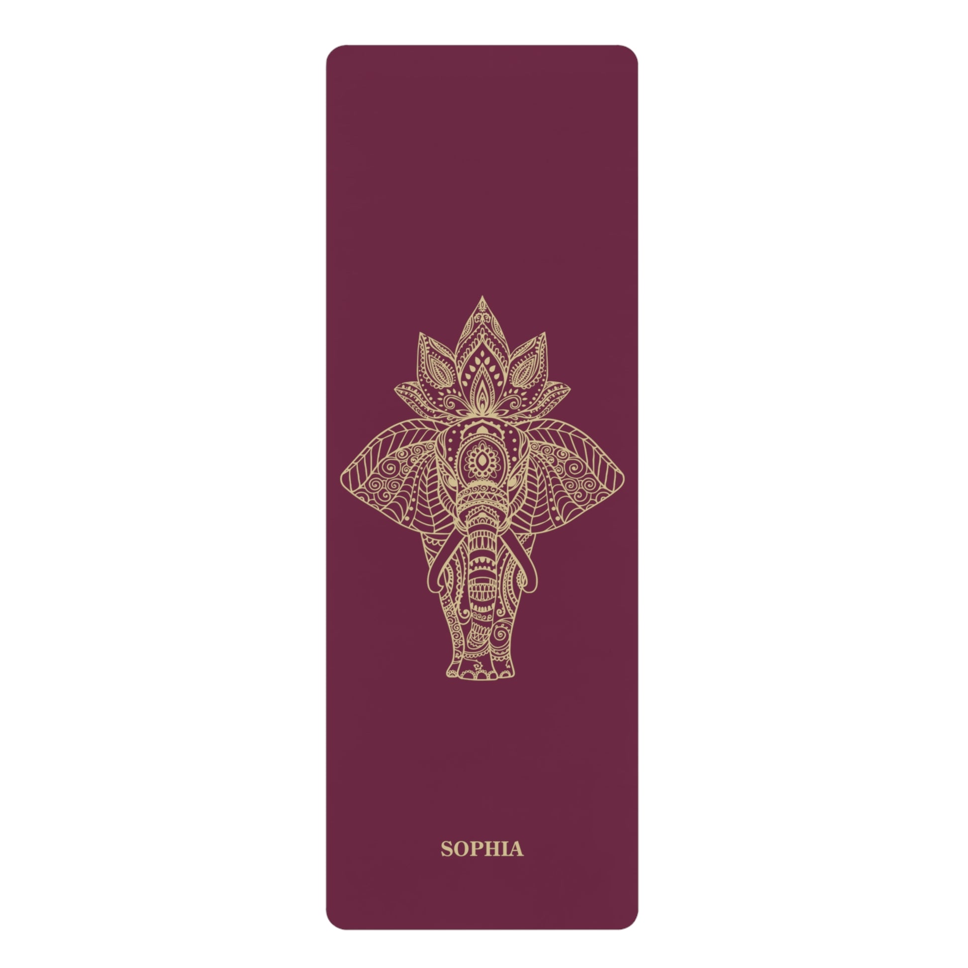 Personalized Yoga Mat | Elephant | Non-Slip, Comfort, Extra Stability - Lotus et Moi