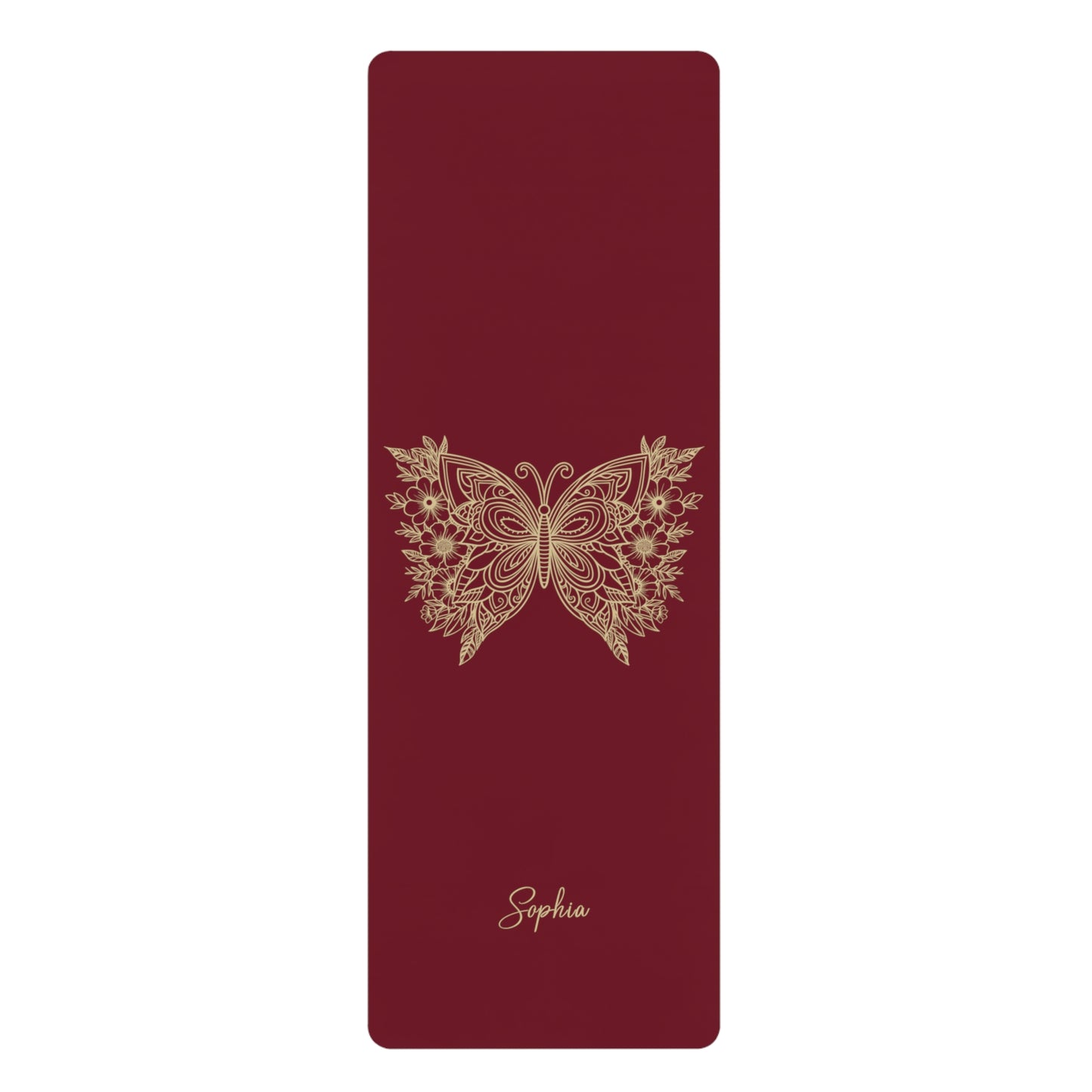 Personalized Yoga Mat | Butterfly | Non-Slip, Comfort, Extra Stability - Lotus et Moi