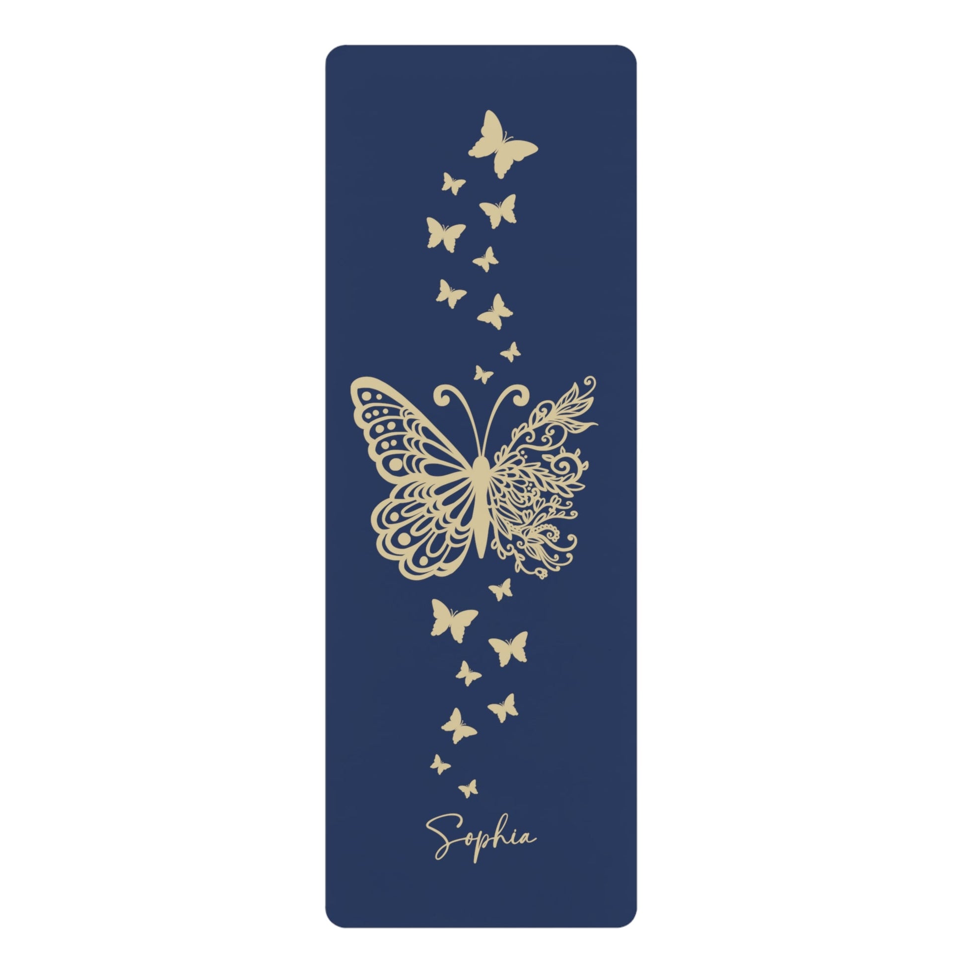 Butterfly Personalized Yoga Mat | Non - Slip, Comfort, Extra Stability - Lotus et Moi