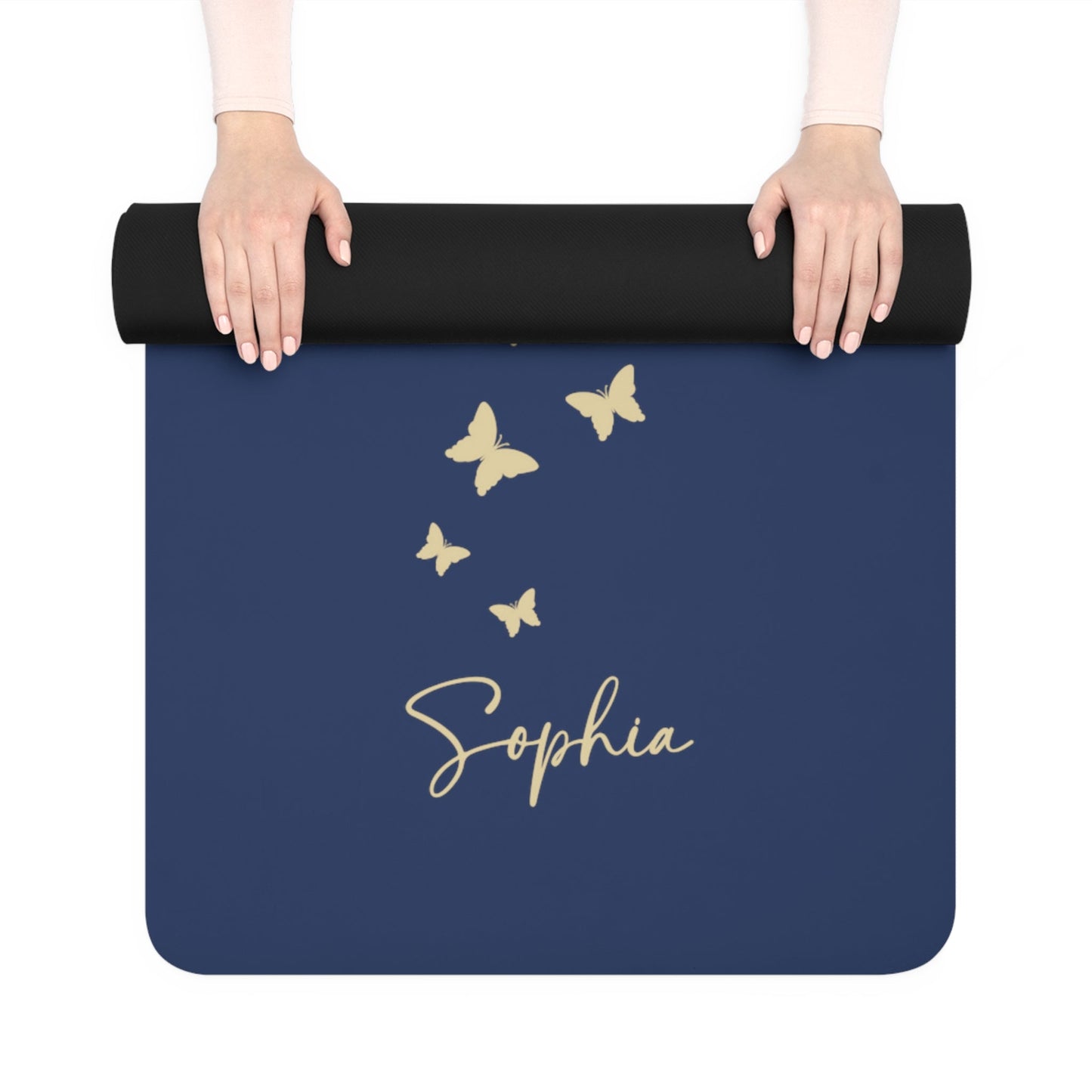 Butterfly Personalized Yoga Mat | Non - Slip, Comfort, Extra Stability - Lotus et Moi