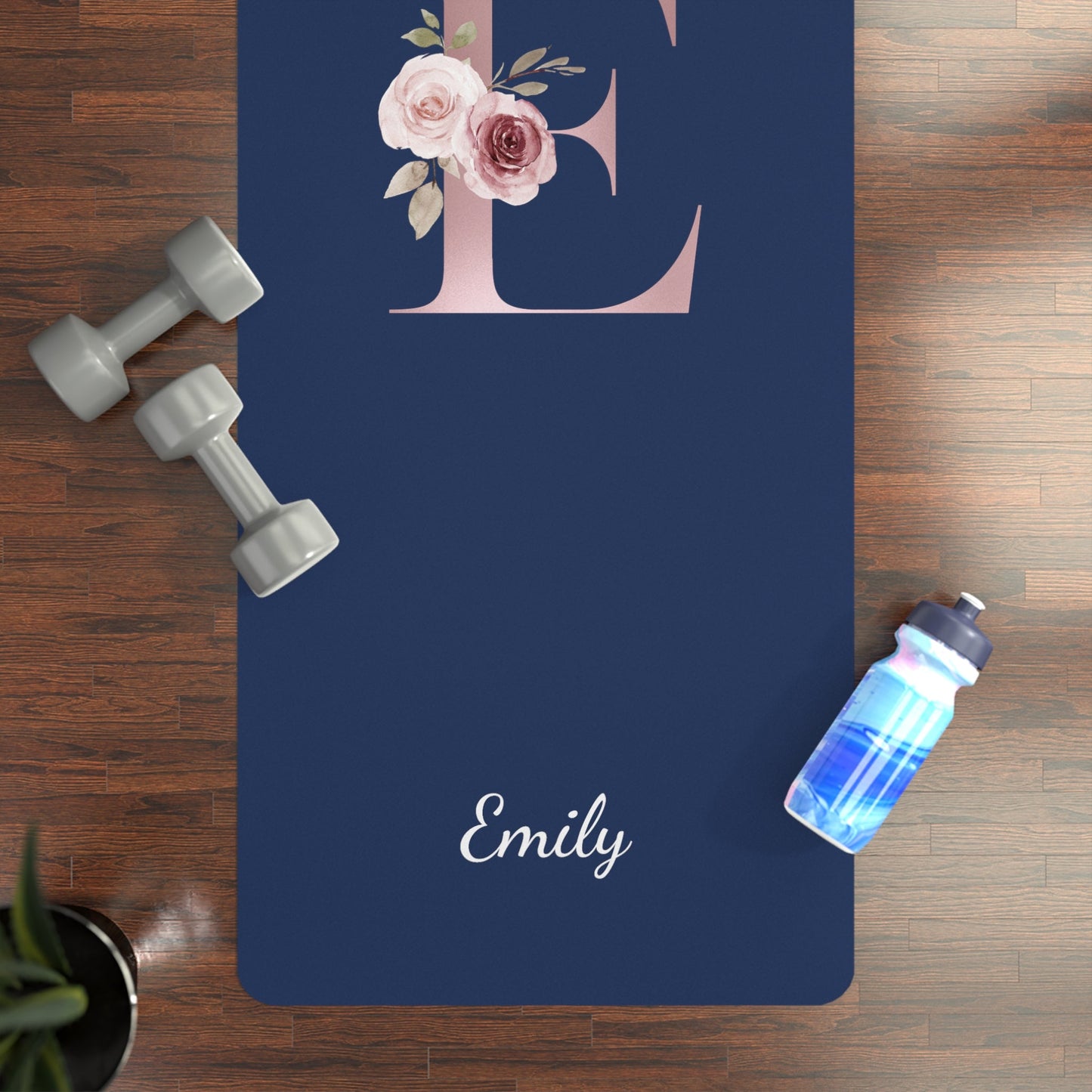 Letter Customized Flower Yoga Mat | Non - Slip, Comfort, Extra Stability - Lotus et Moi