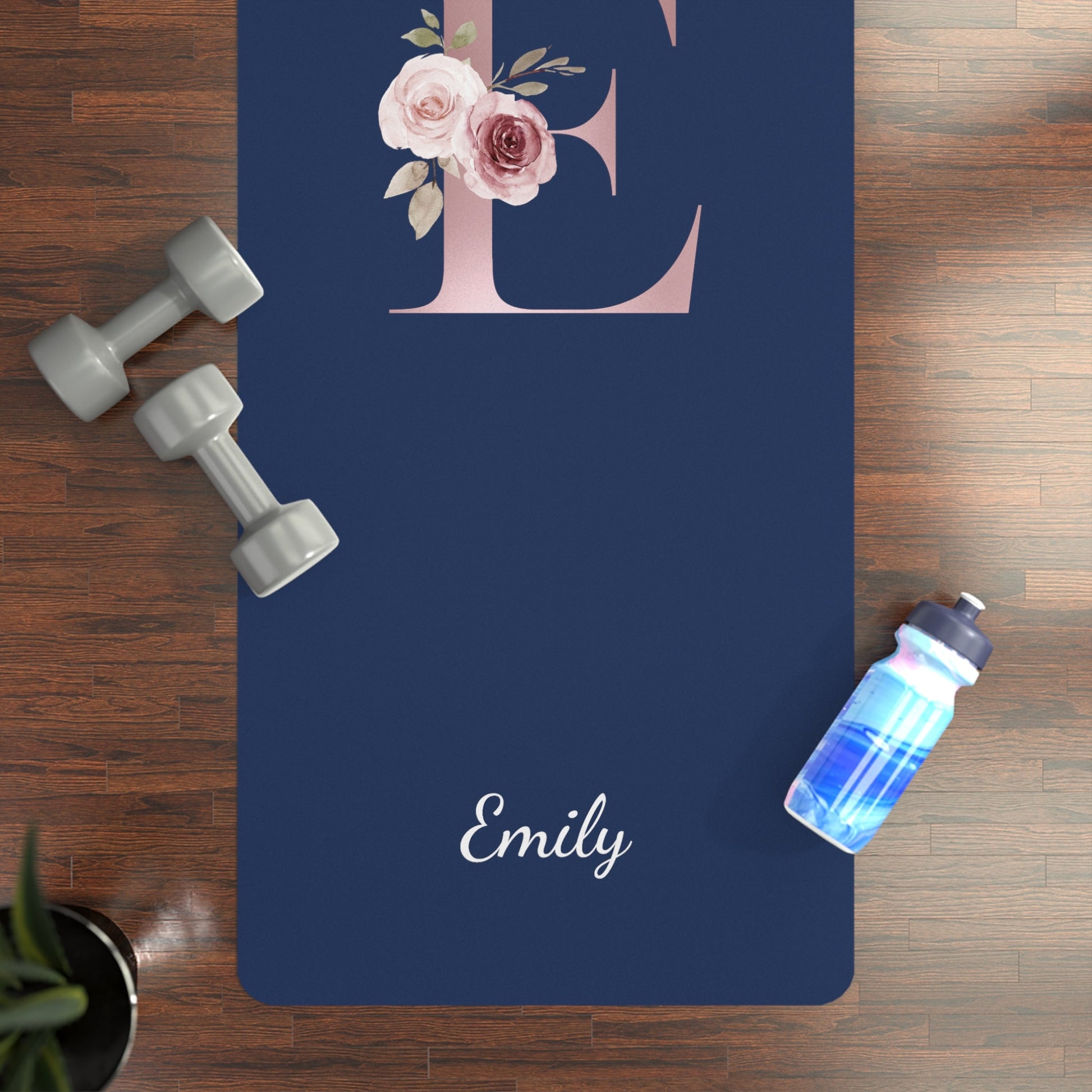 Letter Customized Flower Yoga Mat | Non - Slip, Comfort, Extra Stability - Lotus et Moi