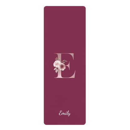 Letter Customized Flower Yoga Mat | Non - Slip, Comfort, Extra Stability - Lotus et Moi