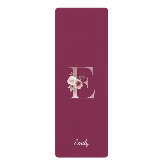 Letter Customized Flower Yoga Mat | Non - Slip, Comfort, Extra Stability - Lotus et Moi
