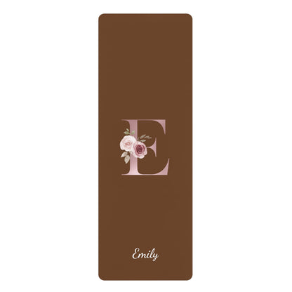 Letter Customized Flower Yoga Mat | Non - Slip, Comfort, Extra Stability - Lotus et Moi