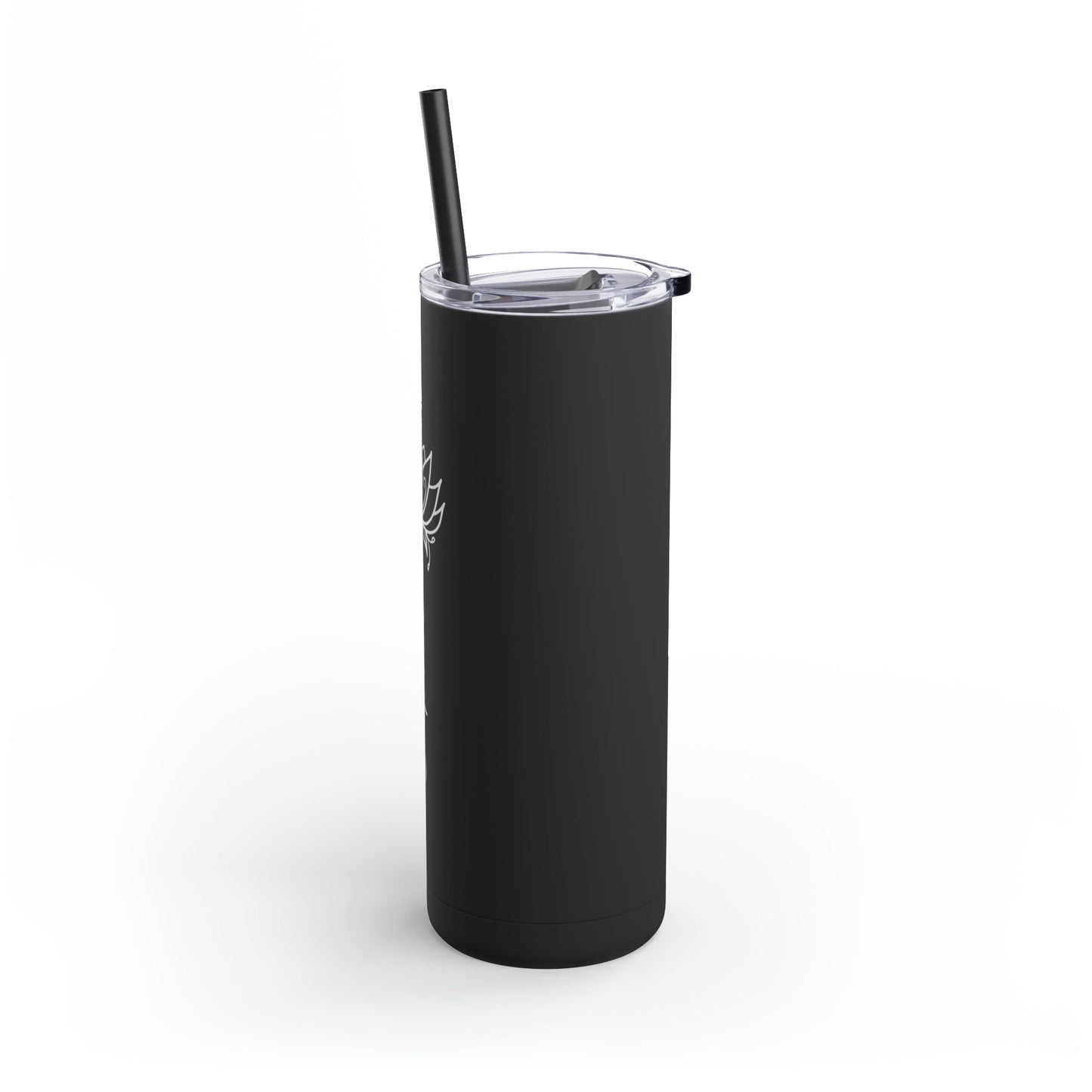 Lotus Personalized Skinny Matte Tumbler with Straw 20oz | BPA Free - Lotus et Moi