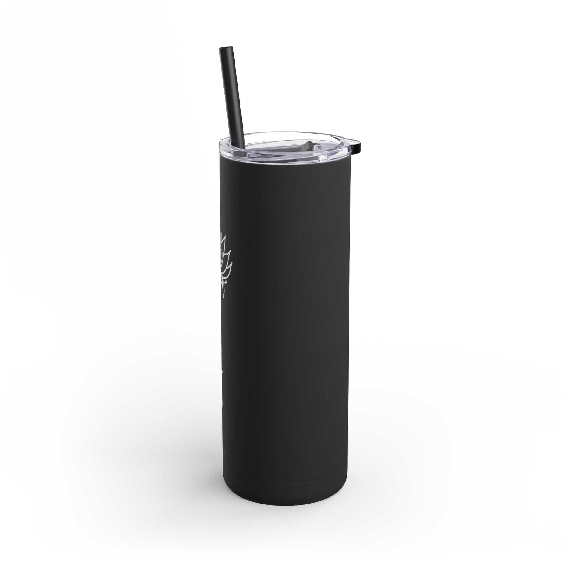 Lotus Personalized Skinny Matte Tumbler with Straw 20oz | BPA Free - Lotus et Moi