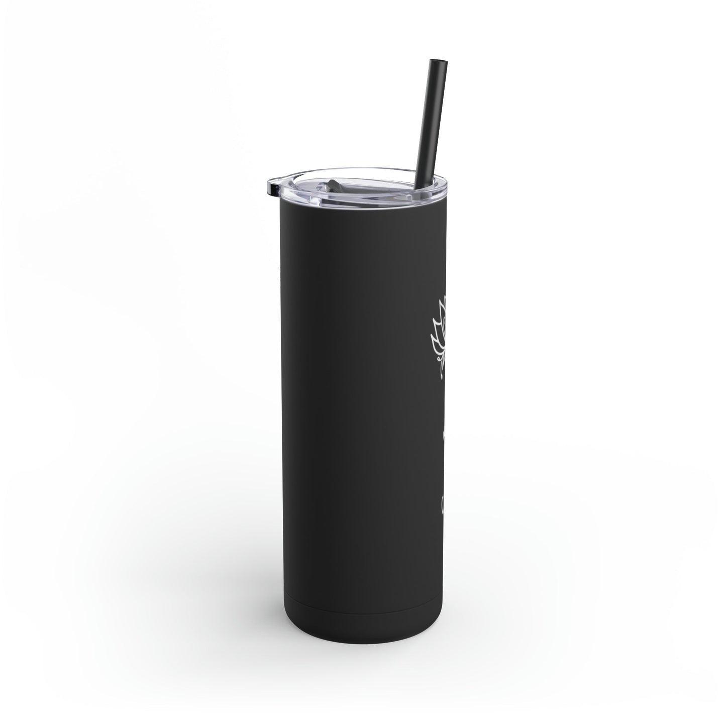 Lotus Personalized Skinny Matte Tumbler with Straw 20oz | BPA Free - Lotus et Moi