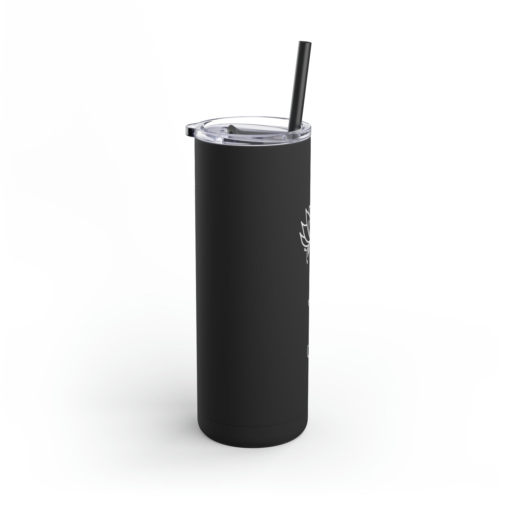 Lotus Personalized Skinny Matte Tumbler with Straw 20oz | BPA Free - Lotus et Moi