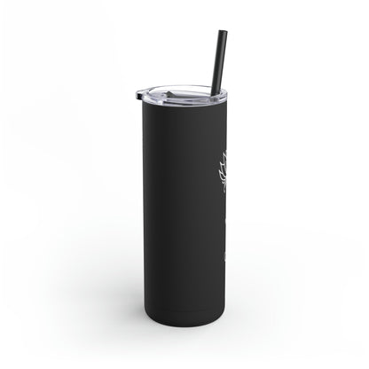 Lotus Personalized Skinny Matte Tumbler with Straw 20oz | BPA Free - Lotus et Moi
