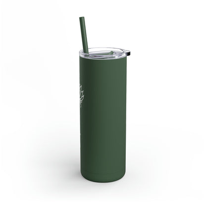 Lotus Personalized Skinny Matte Tumbler with Straw 20oz | BPA Free - Lotus et Moi