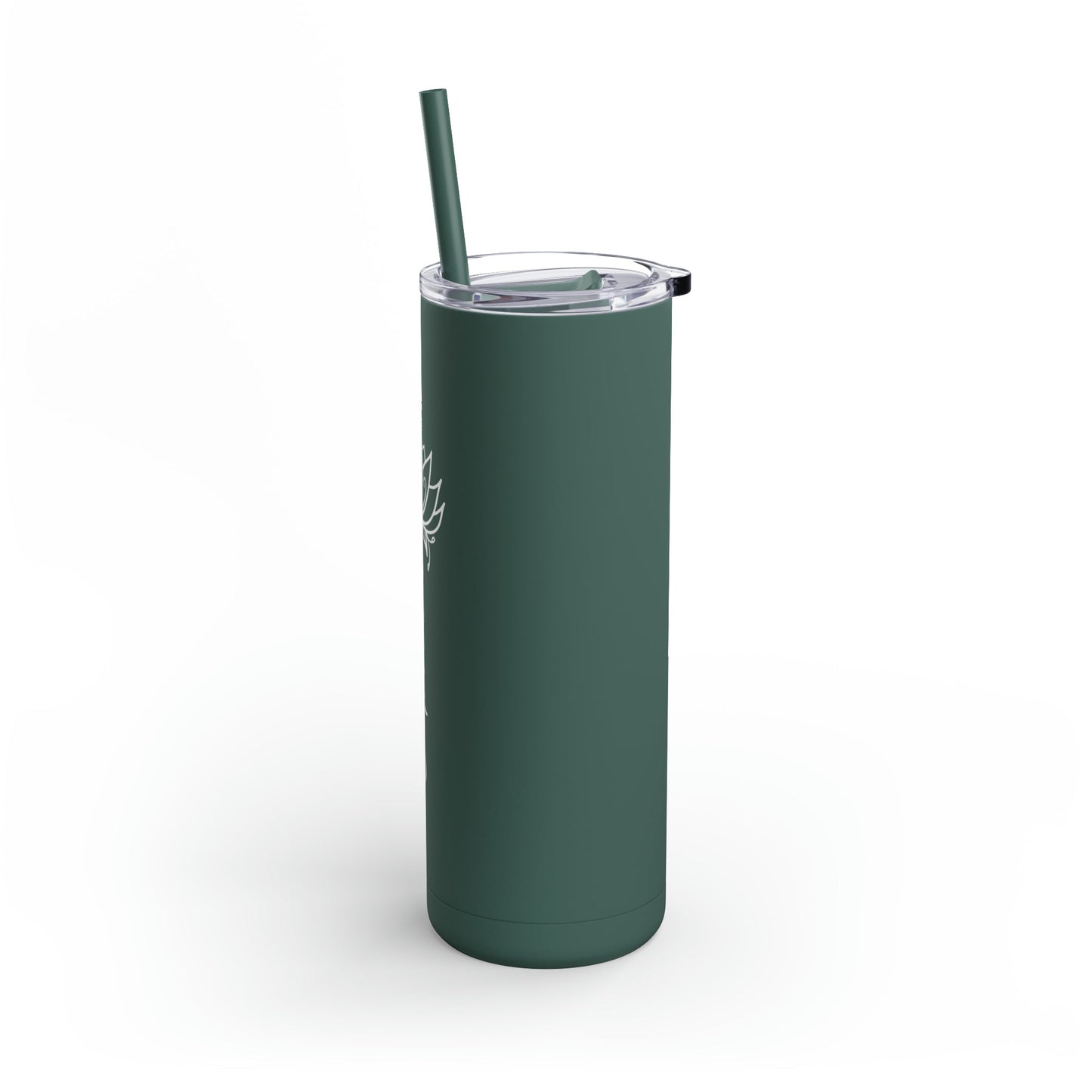 Lotus Personalized Skinny Matte Tumbler with Straw 20oz | BPA Free - Lotus et Moi
