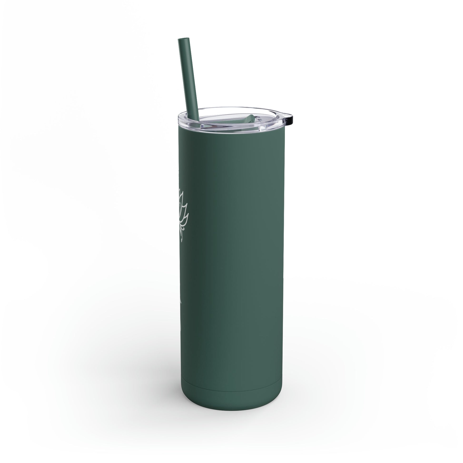 Lotus Personalized Skinny Matte Tumbler with Straw 20oz | BPA Free - Lotus et Moi