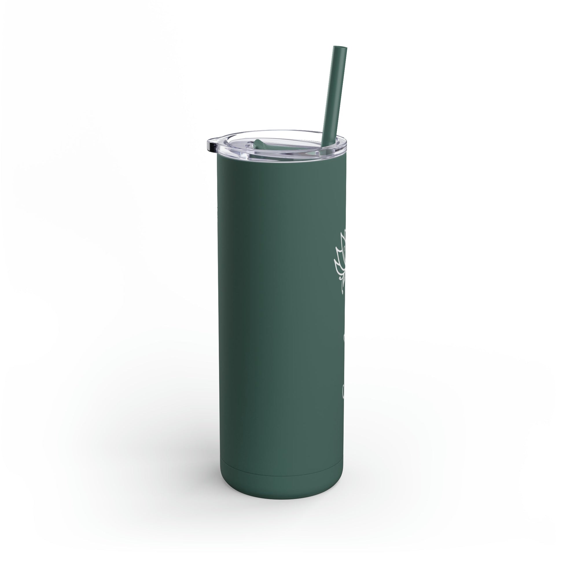 Lotus Personalized Skinny Matte Tumbler with Straw 20oz | BPA Free - Lotus et Moi