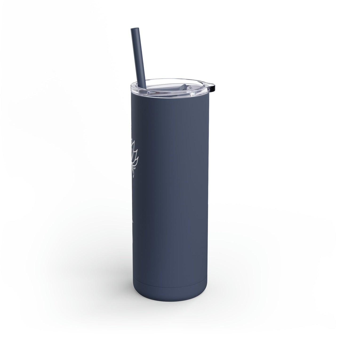 Lotus Personalized Skinny Matte Tumbler with Straw 20oz | BPA Free - Lotus et Moi