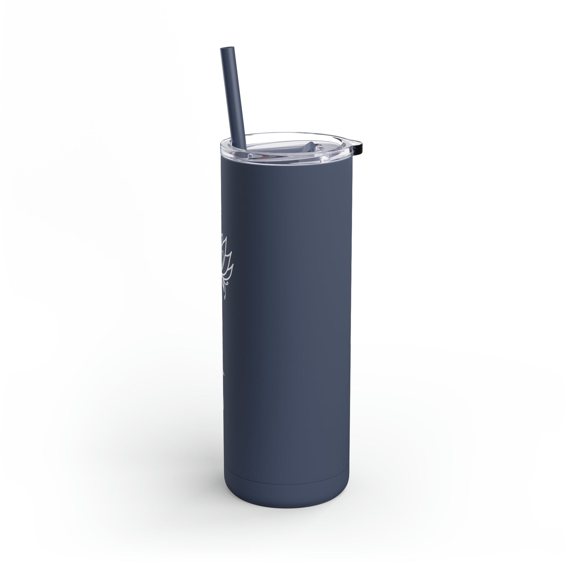 Lotus Personalized Skinny Matte Tumbler with Straw 20oz | BPA Free - Lotus et Moi
