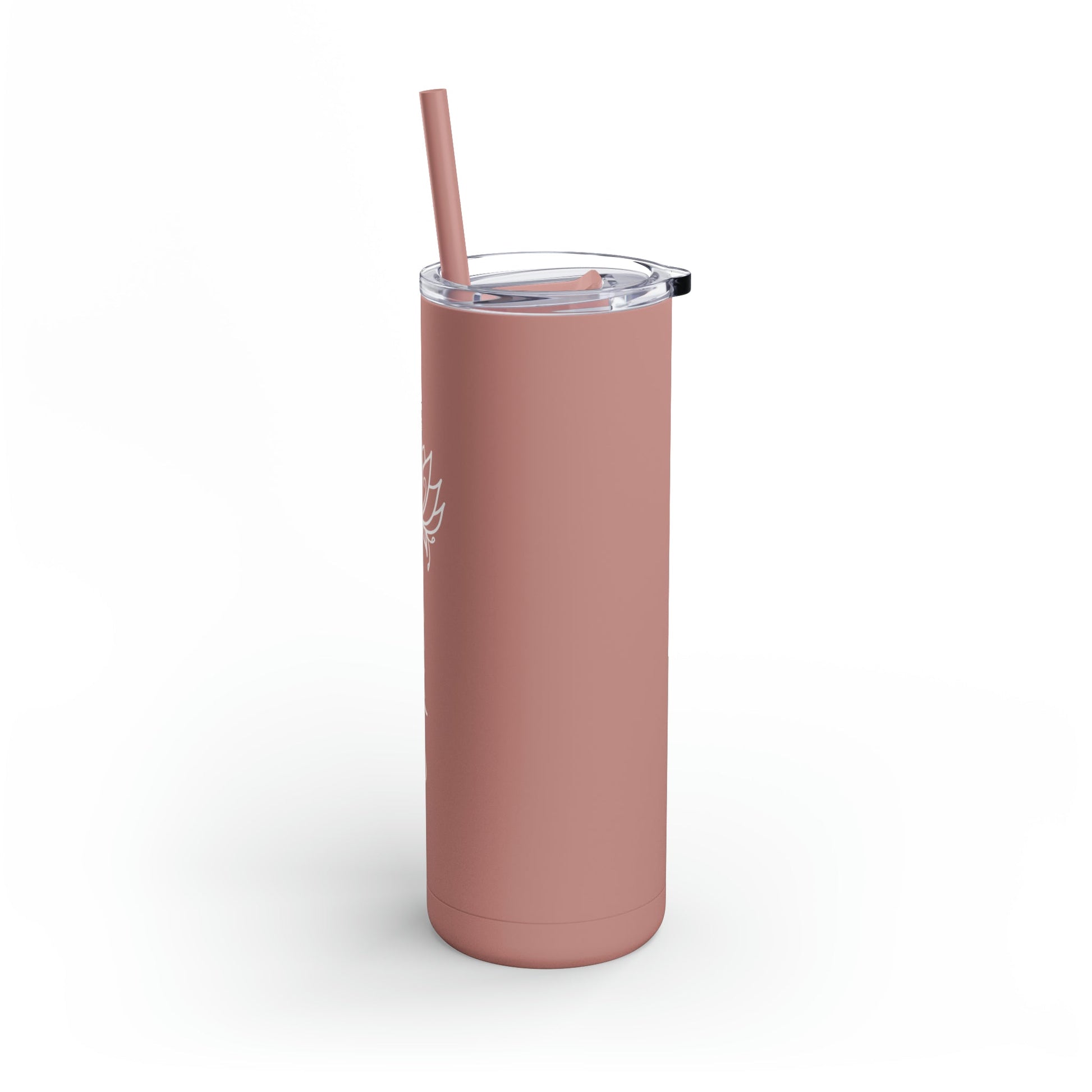 Lotus Personalized Skinny Matte Tumbler with Straw 20oz | BPA Free - Lotus et Moi