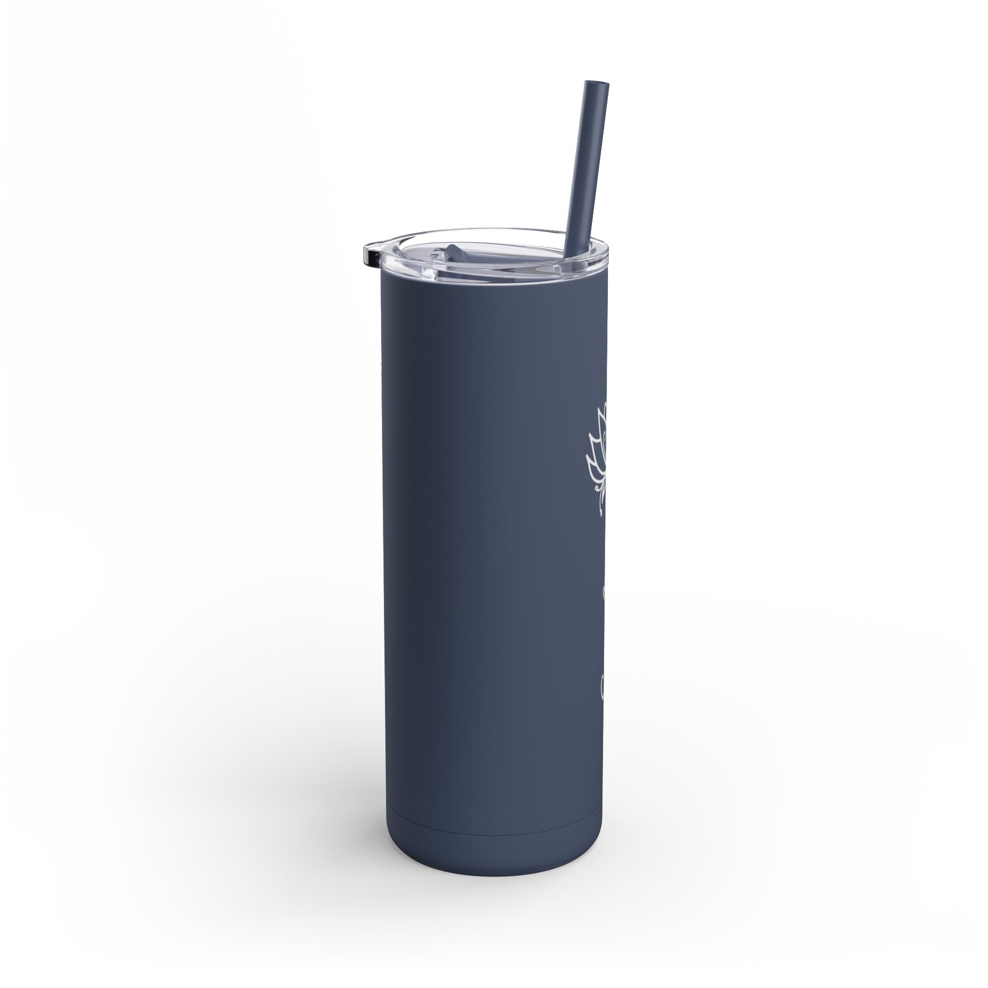 Lotus Personalized Skinny Matte Tumbler with Straw 20oz | BPA Free - Lotus et Moi