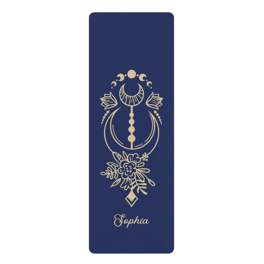 Moon Floral Personalized Yoga Mat | Non - Slip, Comfort, Extra Stability - Lotus et Moi