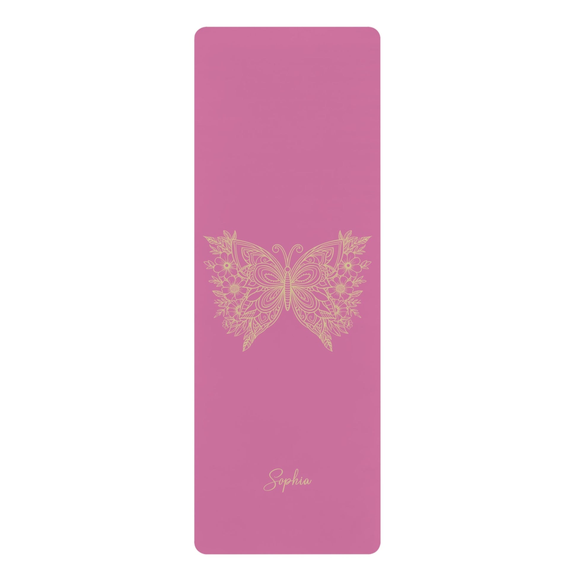 Personalized Yoga Mat | Butterfly | Non - Slip, Comfort, Extra Stability - Lotus et Moi