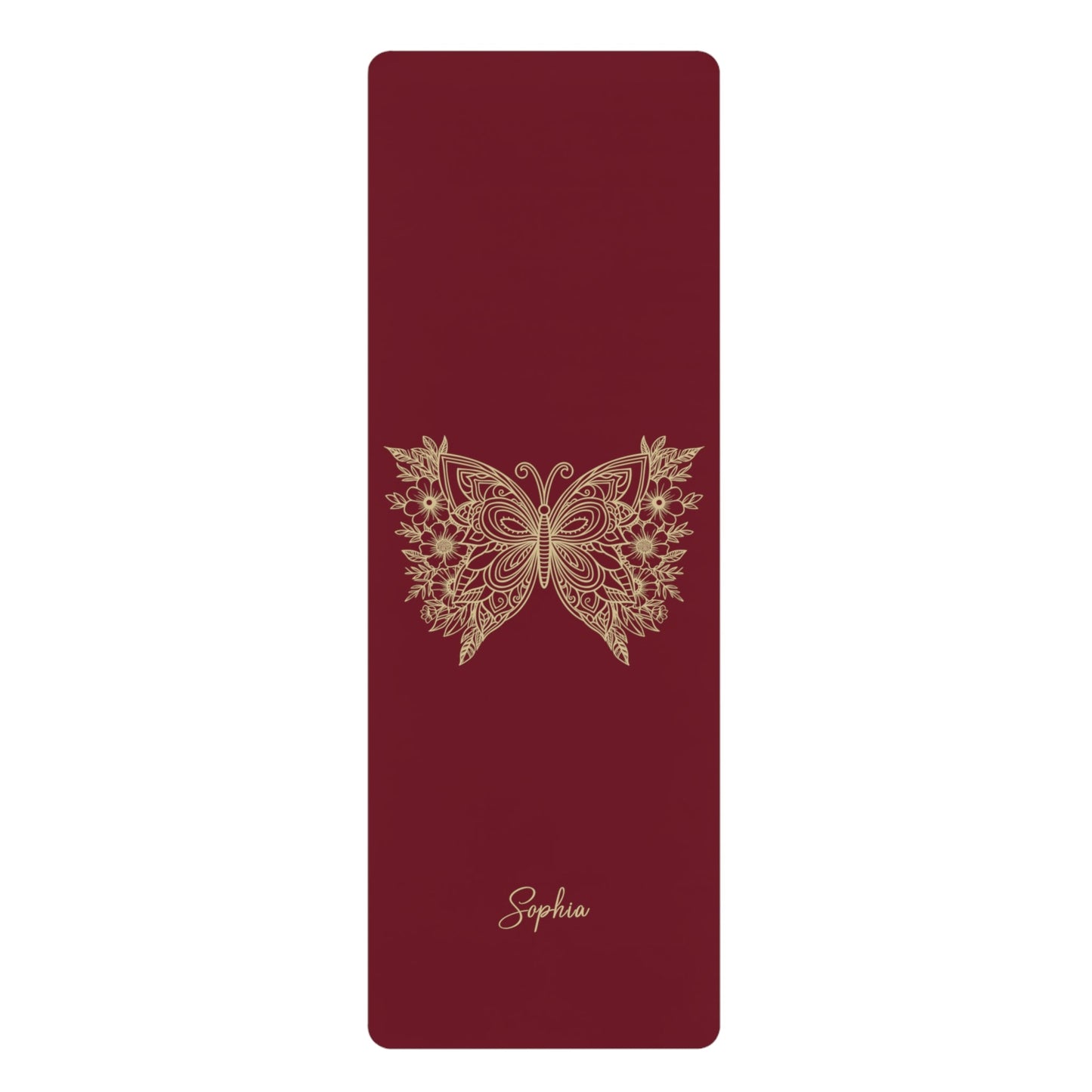 Personalized Yoga Mat | Butterfly | Non - Slip, Comfort, Extra Stability - Lotus et Moi