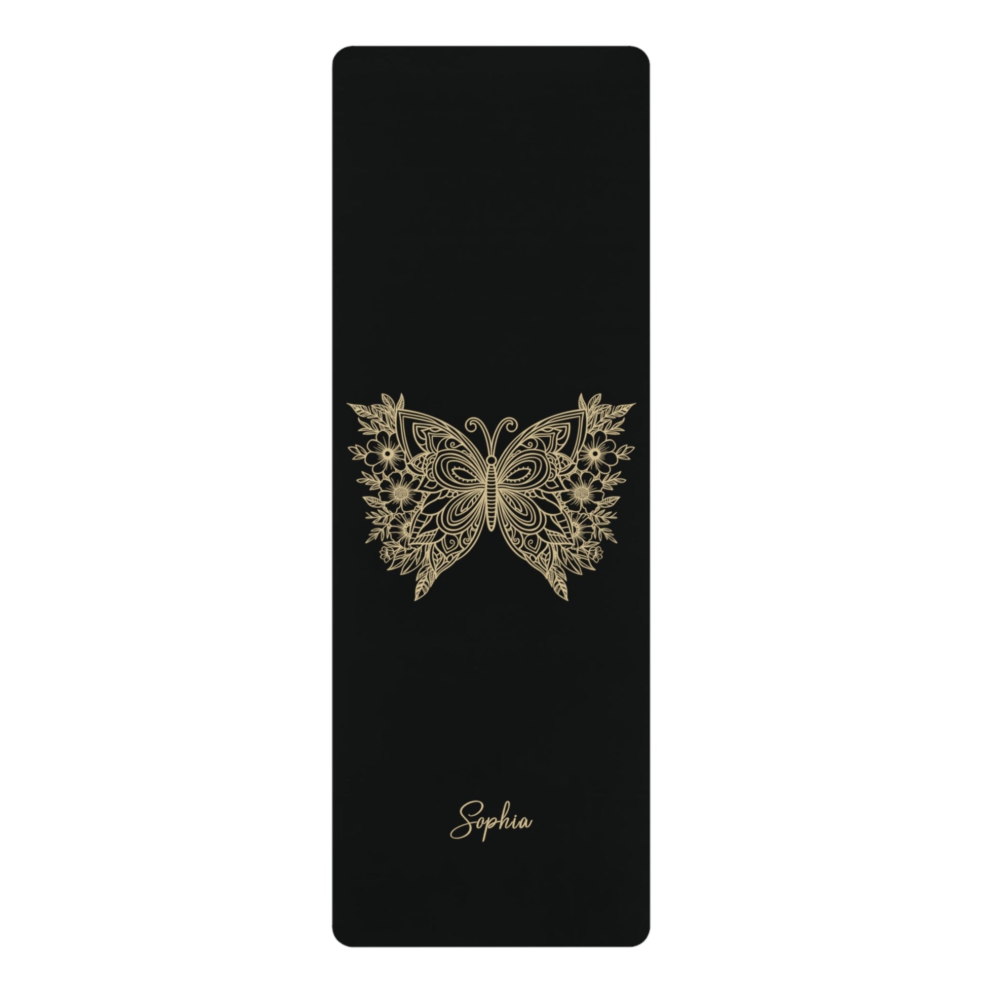 Personalized Yoga Mat | Butterfly | Non - Slip, Comfort, Extra Stability - Lotus et Moi