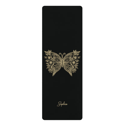 Personalized Yoga Mat | Butterfly | Non - Slip, Comfort, Extra Stability - Lotus et Moi