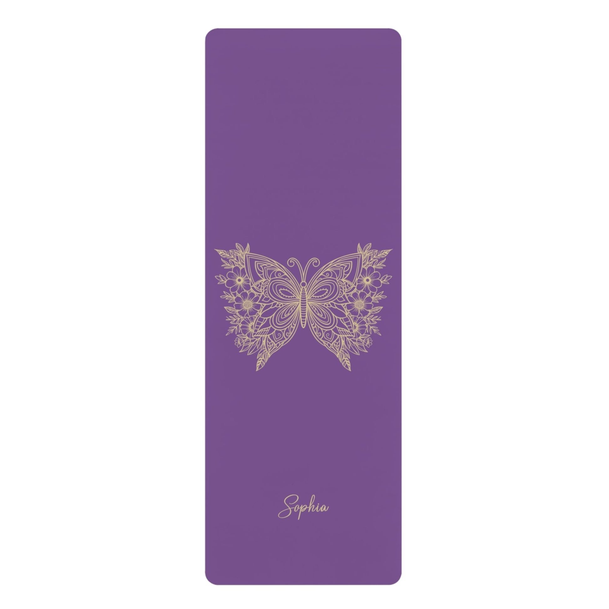 Personalized Yoga Mat | Butterfly | Non - Slip, Comfort, Extra Stability - Lotus et Moi