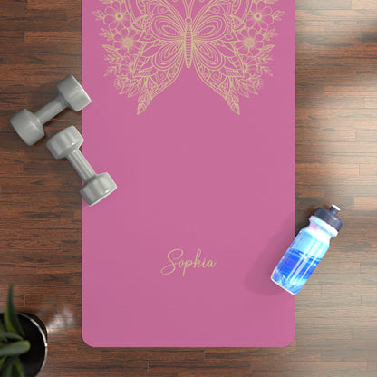 Personalized Yoga Mat | Butterfly | Non - Slip, Comfort, Extra Stability - Lotus et Moi
