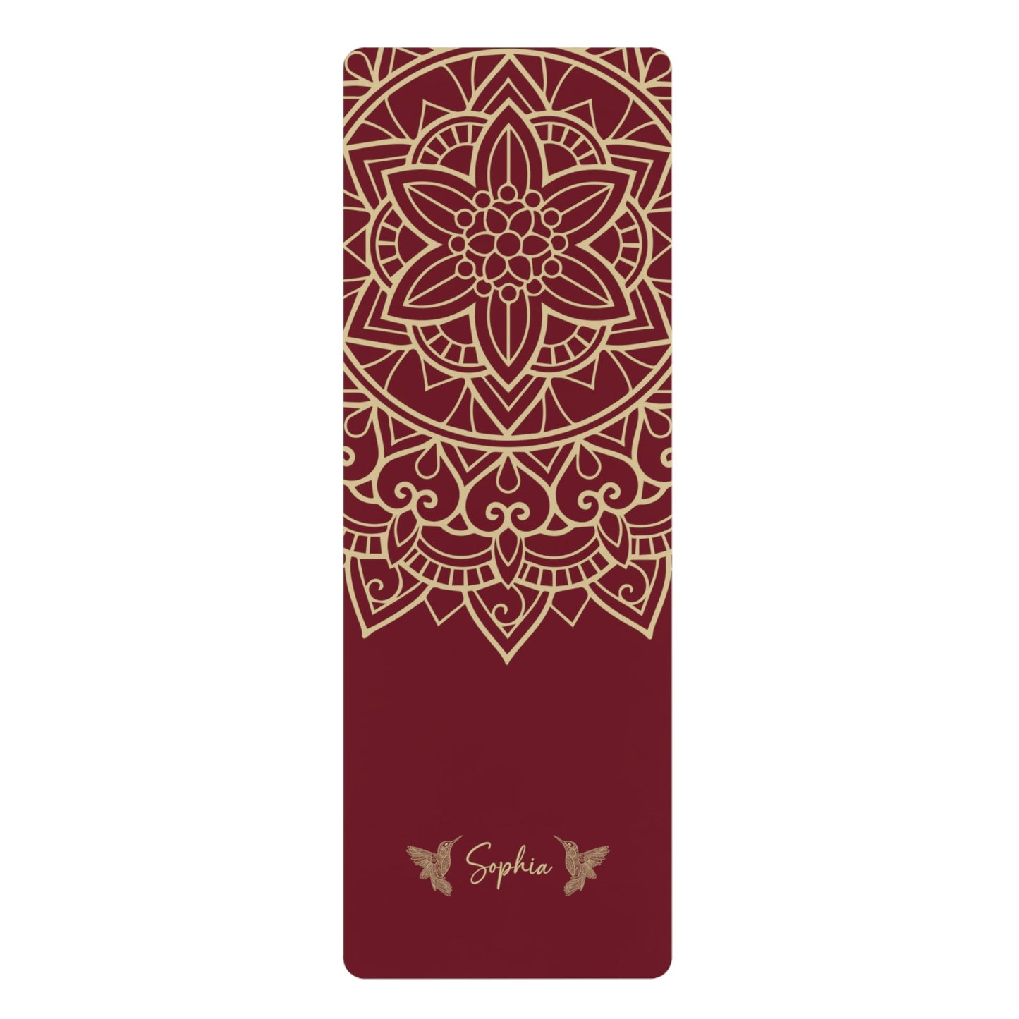 Personalized Yoga Mat | Mandara, Birds | Non - Slip, Comfort, Extra Stability - Lotus et Moi