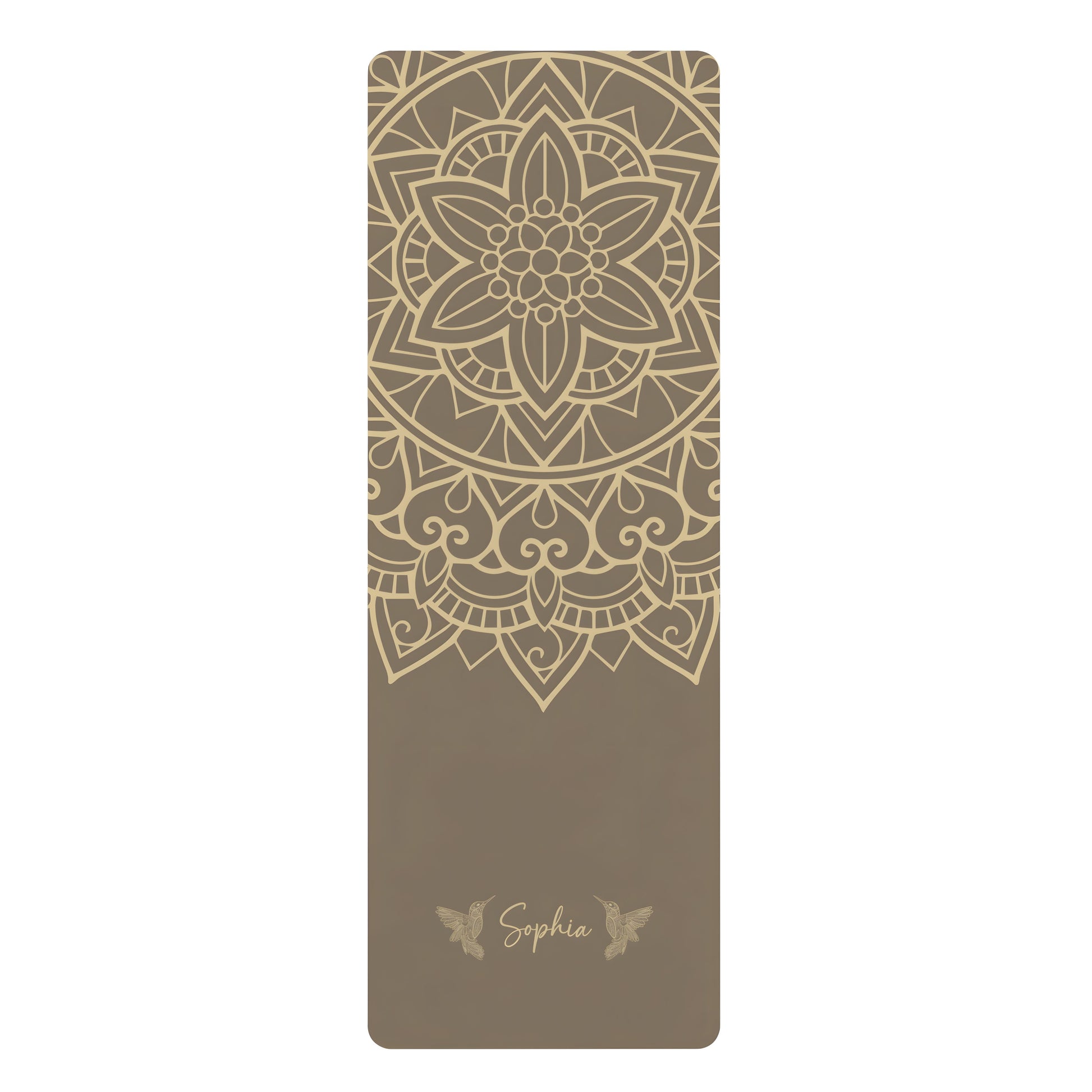 Personalized Yoga Mat | Mandara, Birds | Non - Slip, Comfort, Extra Stability - Lotus et Moi