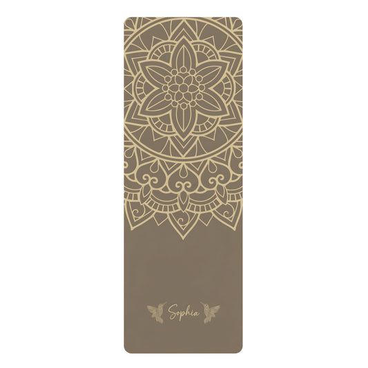 Personalized Yoga Mat | Mandara, Birds | Non - Slip, Comfort, Extra Stability - Lotus et Moi