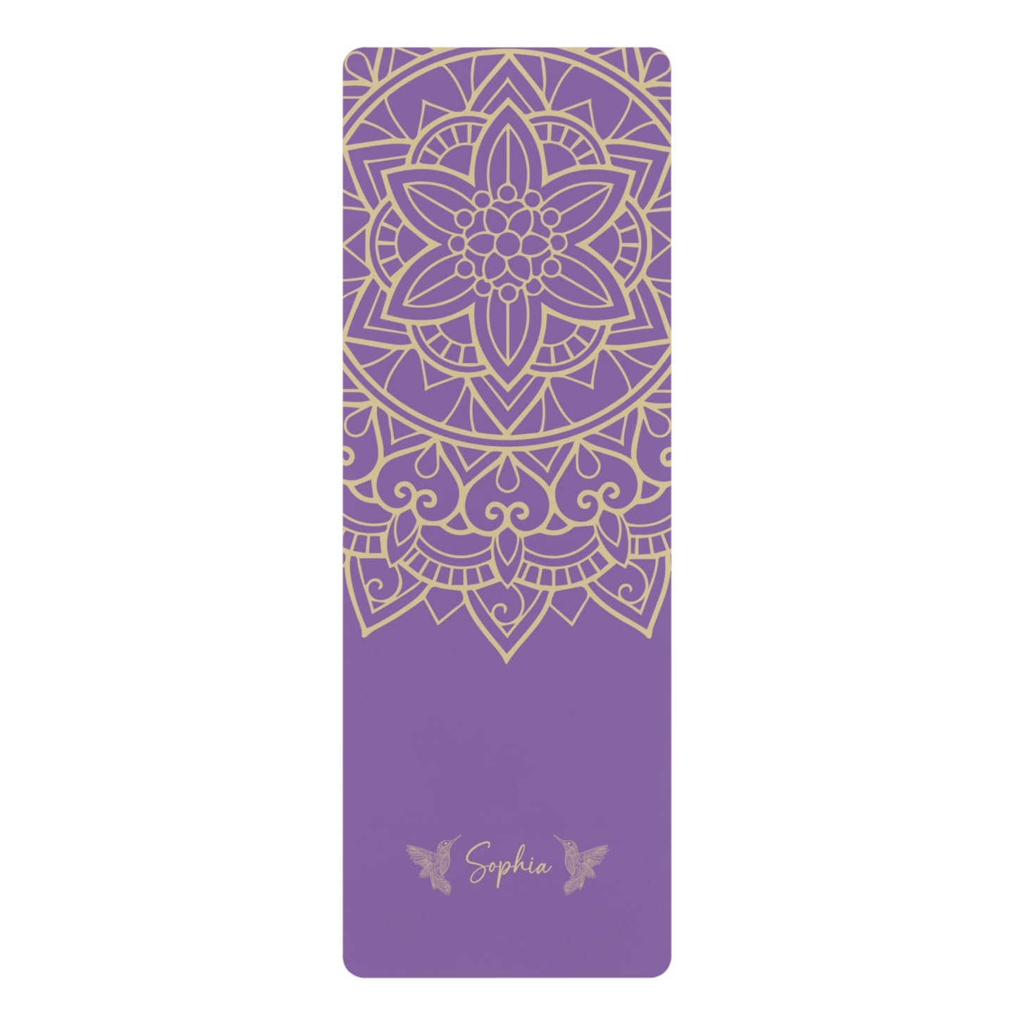 Personalized Yoga Mat | Mandara, Birds | Non - Slip, Comfort, Extra Stability - Lotus et Moi