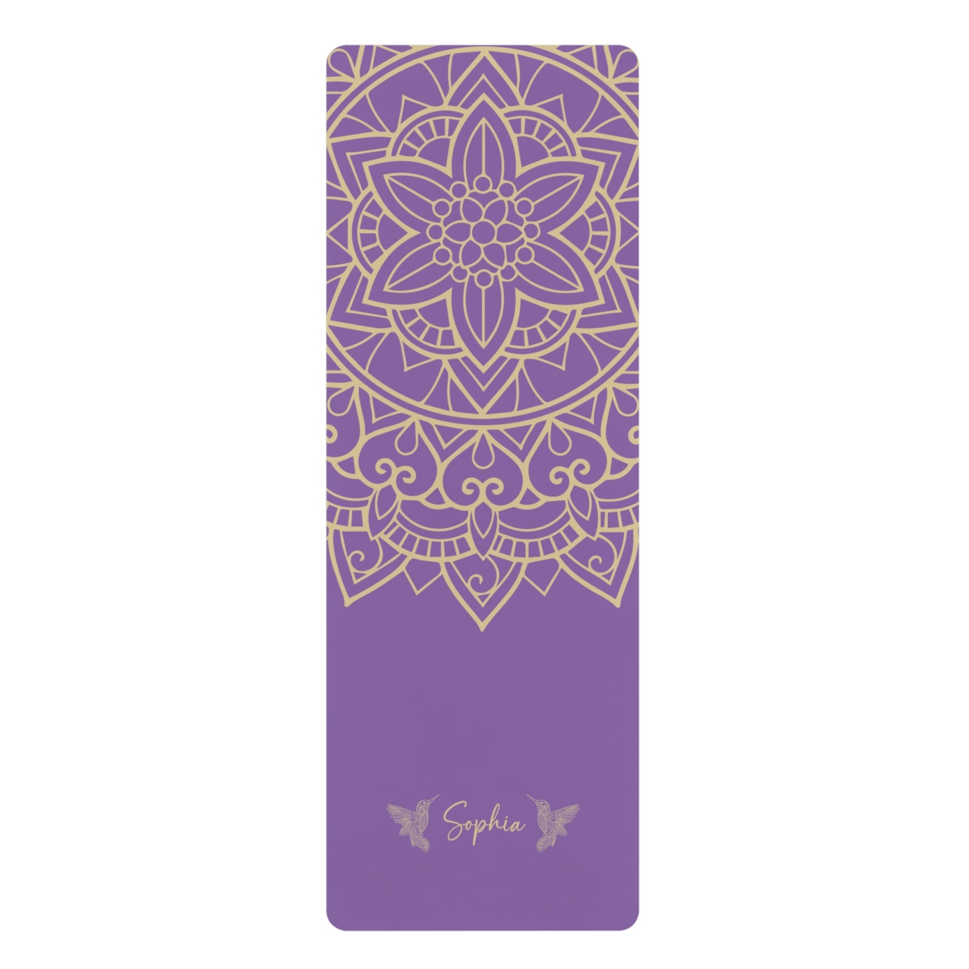 Personalized Yoga Mat | Mandara, Birds | Non - Slip, Comfort, Extra Stability - Lotus et Moi